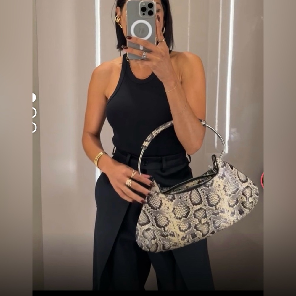 MaxMara SportMax - medium caju bag in python-print leather